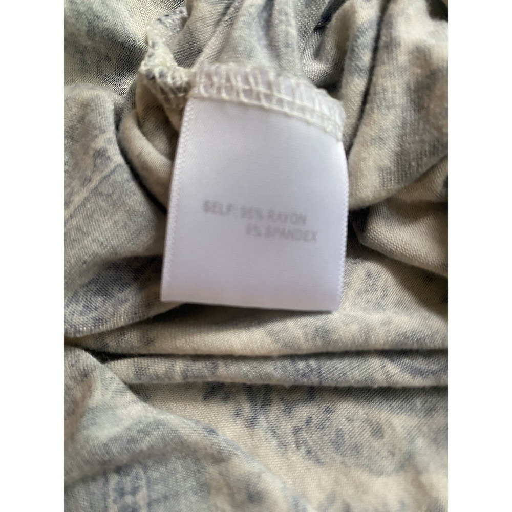 Rose + Olive Women's 1X Blouse Blue Paisley Print - Picture 4 of 7